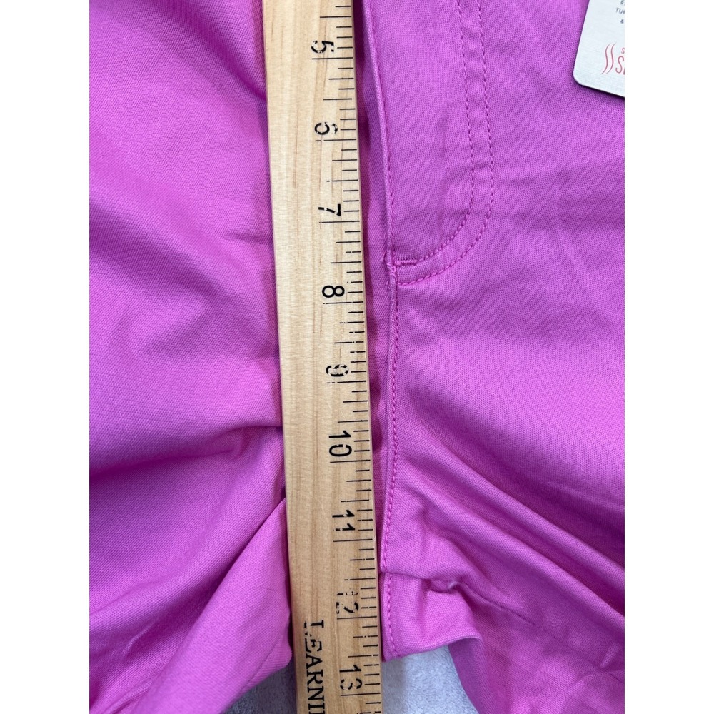 St Johns Bay Capri Pants Womens 16 Pink Mid Rise Secretly Slender Stretch NWT - Picture 8 of 10